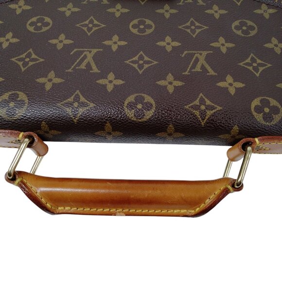 (L4) Authentic Louis Vuitton Business Bag Serviette Conseiller Brown Monogram Lu - Picture 3 of 9